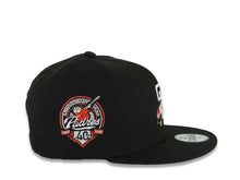 Load image into Gallery viewer, (Youth) San Diego Padres New Era MLB 9FIFTY 950 Kid Snapback Cap Hat Black Crown/Visor White Logo With Rose 40th Anniversary Side Patch Gray UV