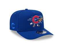 Load image into Gallery viewer, Chicago Cubs New Era MLB 9FIFTY 950 Snapback A-Frame Cap Hat Royal Blue Crown/Visor Red/White Logo With Cartoon Gray UV
