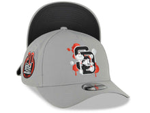 Load image into Gallery viewer, (Capland Exclusive) San Diego Padres New Era MLB 9FORTY 940 Adjustable A-Frame Gray Cap Hat Black/White/Red Splatter Logo Petco Park 20 Years Patch