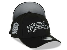 Load image into Gallery viewer, San Diego Padres New Era MLB 9FORTY 940 Adjustable A-Frame Cap Hat Black Crown/Visor Blakc/White Korean Logo 25th Anniversary Side Patch Gray UV