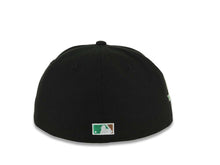 Load image into Gallery viewer, Los Angeles Dodgers New Era MLB 59FIFTY 5950 Fitted Cap Hat Black Crown/Visor White Logo 2 Palm Tree 50th Anniversary Side Patch Gray UV