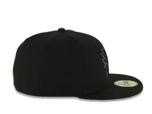 Load image into Gallery viewer, Mexico New Era 59FIFTY 5950 Fitted Cap Hat Black Crown/Visor Black/Dark Gray Aztec Headdress Logo Dark Gray UV
