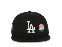Load image into Gallery viewer, Los Angeles Dodgers New Era MLB 9FIFTY 950 Snapback Cap Hat Black Crown/Visor White Logo Pink Rose 2025 World Series Champions Side Patch Gray UV