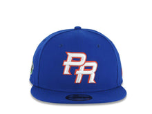 Load image into Gallery viewer, Puerto Rico New Era 9FIFTY 950 Snapback Cap Hat Royal Blue Crown/Visor White/Red Logo WBC World Baseball Classic Side Patch Green UV