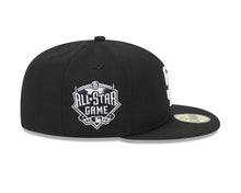 Load image into Gallery viewer, San Diego Padres New Era MLB 59FIFTY 5950 Fitted Cap Hat Black Crown/Visor White Logo 2016 All-Star Game Side Patch
