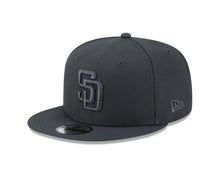 Load image into Gallery viewer, San Diego Padres New Era MLB 9FIFTY 950 Snapback Cap Hat Dark Gray Crown/Visor Dark Gray Logo (Color Pack)
