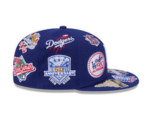 Load image into Gallery viewer, Los Angeles Dodgers New Era MLB 59FIFTY 5950 Fitted Cap Hat Dark Royal Crown/Visor White Logo All MLB Team Logos Gray UV (Allover)