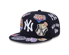Load image into Gallery viewer, New York Yankees New Era MLB 59FIFTY 5950 Fitted Cap Hat Navy Blue Crown/Visor White Logo All MLB Team Logos Gray UV (Allover)