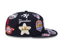 Load image into Gallery viewer, New York Yankees New Era MLB 59FIFTY 5950 Fitted Cap Hat Navy Blue Crown/Visor White Logo All MLB Team Logos Gray UV (Allover)