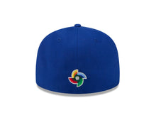 Load image into Gallery viewer, Puerto Rico New Era WBC 59FIFTY 5950 Fitted Cap Hat Royal Blue Crown/Visor White/Red Logo (Hidden Hit)