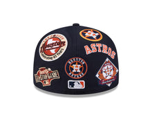 Load image into Gallery viewer, Houston Astros New Era MLB 59FIFTY 5950 Fitted Cap Hat Navy Blue Crown/Visor Team Color Logo All MLB Team Logos Gray UV (Allover)