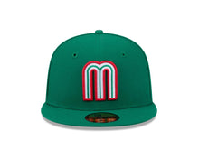 Load image into Gallery viewer, Mexico New Era WBC 59FIFTY 5950 Fitted Cap Hat Green Crown/Visor Team Color Logo (Hidden Hit)