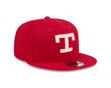 Load image into Gallery viewer, Texas Rangers New Era 9FIFTY 950 Snapback Cap Hat Red Crown/Visor White/Red Logo Gray UV (2026 City Connect)