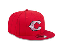 Load image into Gallery viewer, Cincinnati Reds New Era MLB 9FIFTY 950 Snapback Cap Hat Red Pinstripe Crown/Visor White/Black Logo Gray UV