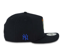 Load image into Gallery viewer, New York Yankees New Era MLB 9FIFTY 950 A-Frame Snapback Cap Hat Navy Blue Crown/Visor Green/Orange Liberty Cartoon Logo NY Side Patch Gray UV