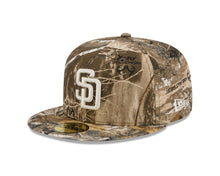 Load image into Gallery viewer, San Diego Padres New Era MLB 59FIFTY 5950 Fitted Cap Hat Real Tree Camo Crown/Visor White Logo Gray UV