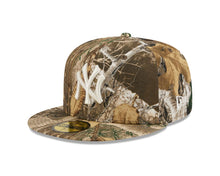 Load image into Gallery viewer, New York Yankees New Era MLB 59FIFTY 5950 Fitted Cap Hat Real Tree Camo Crown/Visor White Logo Gray UV