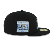 Load image into Gallery viewer, Los Angeles Dodgers New Era MLB 59FIFTY 5950 Fitted Cap Hat Black Crown/Visor White/Sky Blue Cloud Logo 9x World Series Champions Side Patch Gray UV