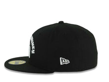 Load image into Gallery viewer, San Diego Padres New Era MLB 59FIFTY 5950 Fitted Cap Hat Black Crown/Visor White North County Script/Text Logo 10 Years Petcopark Side Patch Gray UV
