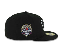 Load image into Gallery viewer, West Coast New Era 59FIFTY 5950 Fitted Cap Hat Black Crown/Visor Black/White Logo 40th Anniversary Side Patch Gray UV