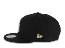 Load image into Gallery viewer, New York Yankees New Era MLB 9FIFTY 950 Snapback Cap Hat Black Crown/Visor White/Black/Metallic Gold Logo Aztec Calendar Side Patch Gray UV