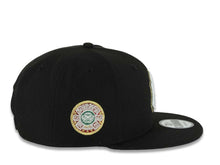 Load image into Gallery viewer, New York Yankees New Era MLB 9FIFTY 950 Snapback Cap Hat Black Crown/Visor White/Black/Metallic Gold Logo Aztec Calendar Side Patch Gray UV