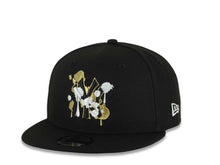 Load image into Gallery viewer, New York Yankees New Era MLB 9FIFTY 950 Snapback Cap Hat Black Crown/Visor Black/White/Metallic Gold Splatter Logo 1998 World Series Side Patch