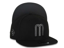 Load image into Gallery viewer, Mexico New Era WBC World Baseball Classic 9FIFTY 950 Snapback Cap Hat Black Crown/Visor Gray/Black Logo WBC Logo Side Patch Dark Gray UV