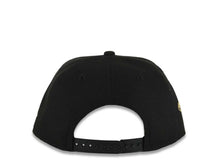Load image into Gallery viewer, (Youth)San Diego Padres New Era MLB 9FIFTY 950 Kid Snapback Cap Hat Black Crown/Visor Black/Metallic Gold Logo Mexico Eagle Side Patch Gray UV