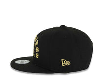 Load image into Gallery viewer, (Youth)San Diego Padres New Era MLB 9FIFTY 950 Kid Snapback Cap Hat Black Crown/Visor Metallic Gold 1969 Major League Baseball Script Logo Gray UV