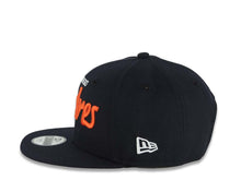 Load image into Gallery viewer, (Youth)San Diego Padres New Era MLB 9FIFTY 950 Kid Snapback Cap Hat Navy Blue Crown/Visor White/Orange Script Logo 40th Anniversary Side Patch Gray UV
