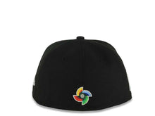 Load image into Gallery viewer, (Youth)Mexico New Era WBC World Baseball Classic 59FIFTY 5950 Kid Fitted Cap Hat Black Crown/Visor Team Color Logo Mexico Flag Side Patch Gray UV