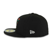 Load image into Gallery viewer, (Youth)Los Angeles Dodgers New Era MLB 59FIFTY 5950 Kid Fitted Cap Hat Black Crown/Visor White/Red Logo With Rose 40th Anniversary Stadium Side Patch
