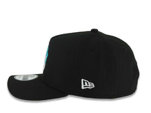 Load image into Gallery viewer, New York Yankees New Era MLB 9FORTY 940 Adjustable A-Frame Cap Hat Black Crown/Visor White/Teal Drip Logo NY Logo Side Patch Gray UV