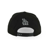 Load image into Gallery viewer, Los Angeles Dodgers New Era MLB 9FORTY 940 Adjustable A-Frame Cap Black Crown/Visor Black/Blue Floral Logo Back To Back World Series Champs Side Patch