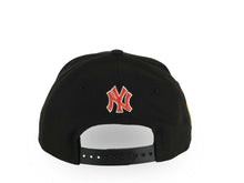 Load image into Gallery viewer, New York Yankees New Era MLB 9FORTY 940 Adjustable A-Frame Cap Hat Black Crown/Visor Red/White Logo With Floral 2024 World Series Side Patch Gray UV