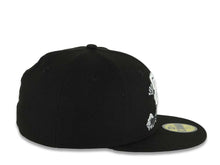 Load image into Gallery viewer, San Diego Padres New Era MLB 59FIFTY 5950 Fitted Cap Hat Black Crown/Visor Black/White/Gray Surfing Logo Gray UV