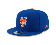 Load image into Gallery viewer, New York Mets New Era MLB 59FIFTY 5950 Fitted Cap Hat Royal Blue Crown/Visor Orange/White Logo