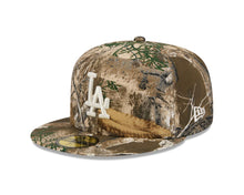 Load image into Gallery viewer, Los Angeles Dodgers New Era MLB 59FIFTY 5950 Fitted Cap Hat Real Tree Edge Camo Crown/Visor White Logo Gray UV