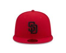 Load image into Gallery viewer, San Diego Padres New Era MLB 59FIFTY 5950 Fitted Cap Hat Red Crown/Visor Black Logo Gray UV