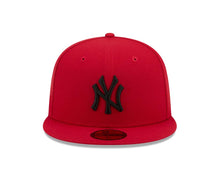 Load image into Gallery viewer, New York Yankees New Era MLB 59FIFTY 5950 Fitted Cap Hat Red Crown/Visor Black Logo Gray UV