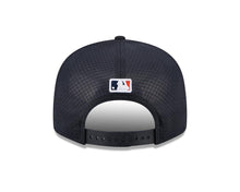 Load image into Gallery viewer, Detroit Tigers New Era 9FIFTY 950 Snapback Trucker/Mesh Cap Hat Navy Blue Crown/Visor Navy Blue/White Logo Black UV (2026 Batting Practice)