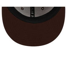 Load image into Gallery viewer, San Diego Padres New Era MLB 9FIFTY 950 Snapback Trucker/Mesh Cap Hat Brown Crown/Visor Brown/White Logo Brown UV (2026 Batting Practice)