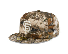 Load image into Gallery viewer, San Francisco Giants New Era MLB 59FIFTY 5950 Fitted Cap Hat Real Tree Edge Camo Crown/Visor White Logo Gray UV