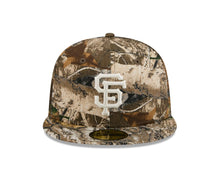Load image into Gallery viewer, San Francisco Giants New Era MLB 59FIFTY 5950 Fitted Cap Hat Real Tree Edge Camo Crown/Visor White Logo Gray UV