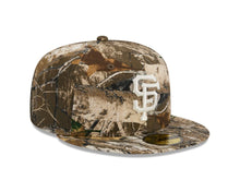 Load image into Gallery viewer, San Francisco Giants New Era MLB 59FIFTY 5950 Fitted Cap Hat Real Tree Edge Camo Crown/Visor White Logo Gray UV