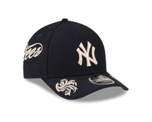 Load image into Gallery viewer, New York Yankees New Era MLB 9FORTY 940 Adjustable M-Crown Cap Hat Navy Blue Crown/Visor Team Color Logo Gray UV (Wordmark)
