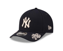 Load image into Gallery viewer, New York Yankees New Era MLB 9FORTY 940 Adjustable M-Crown Cap Hat Navy Blue Crown/Visor Team Color Logo Gray UV (Wordmark)
