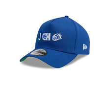 Load image into Gallery viewer, Charros de Jalisco New Era LMP 9FORTY 940 Adjustable A-Frame Cap Hat Light Royal Blue Crown/Visor White Multi Logo Green UV
