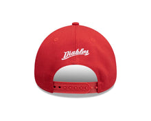 Load image into Gallery viewer, Diablos Rojos del Mexico New Era 9FORTY 940 Adjustable A-Frame Cap Hat Red Crown/Visor White Multi Logo Green UV